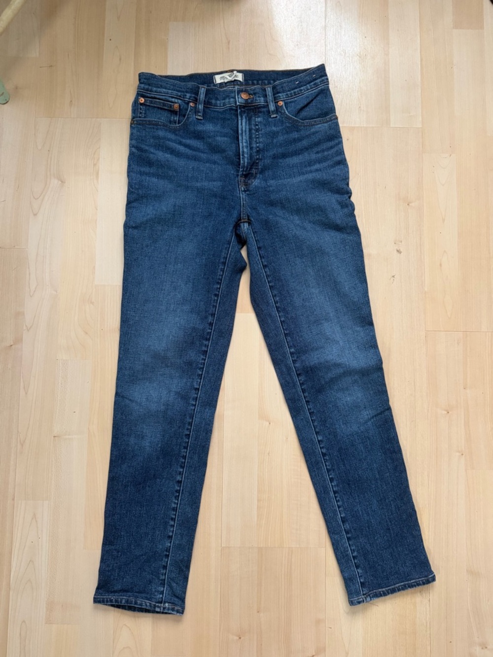 Madewell Straight-Leg Jeans in Deep Blue Wash